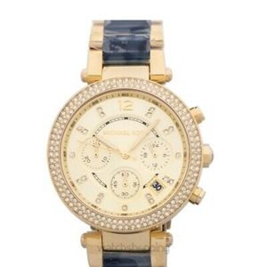 Michael Kors Parker Blue tortoise watch